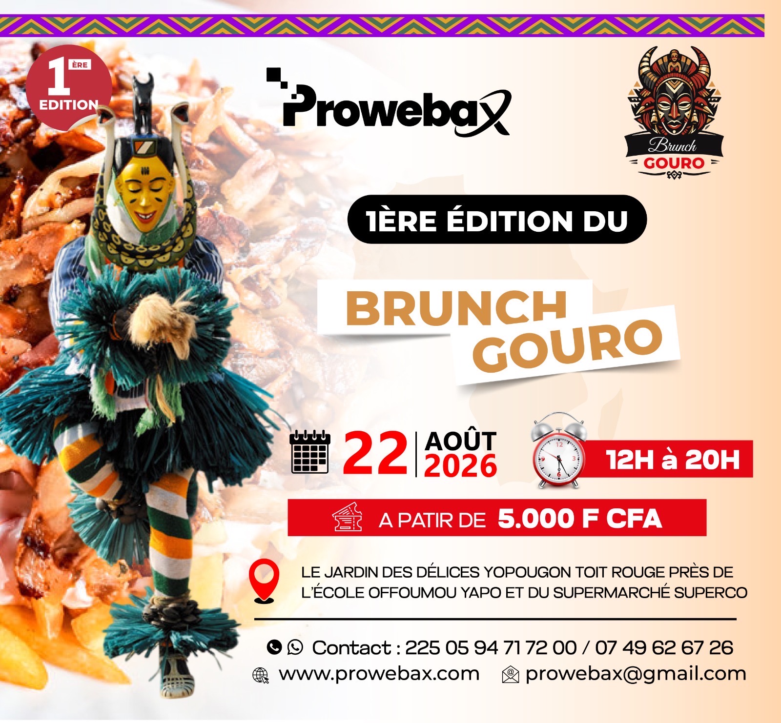 Affiche de Brunch Gouro - 1ère Edition